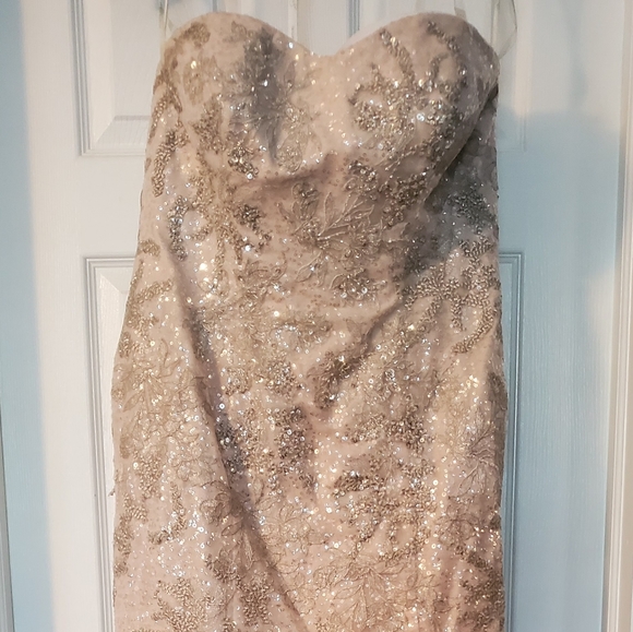 Champagne Sequence Wedding Dress - FREE SHIPPING - Picture 10 of 16